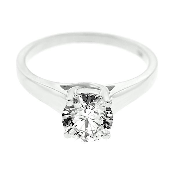 zásnubný prsteň biele zlato 55487