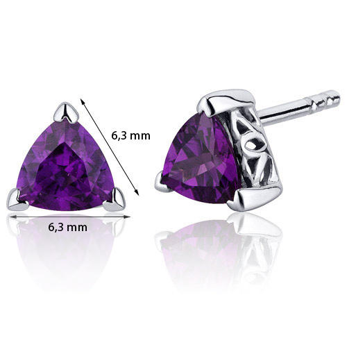 Strieborné ametystové náušnice 4213