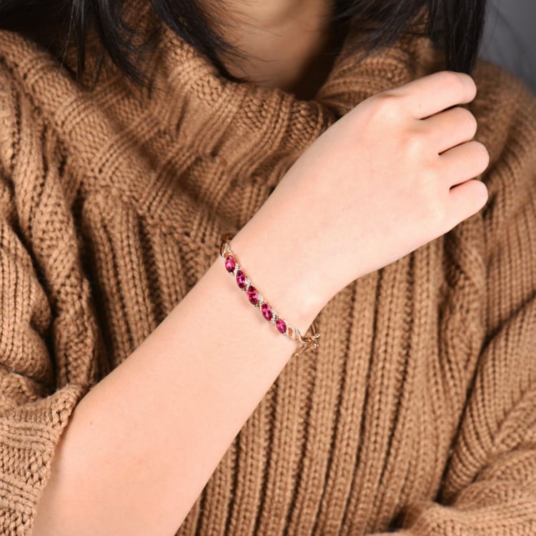 Zlatý náramok s turmalínmi 18802