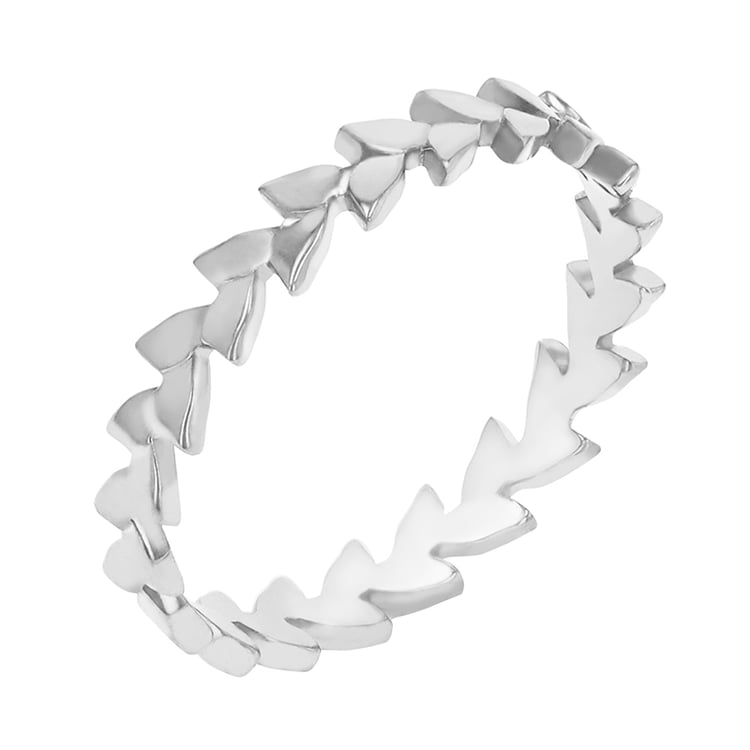 Minimalistický prsteň z bieleho zlata