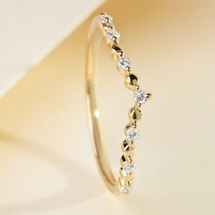 Zlatý prsteň s lab-grown diamantmi Eveline 163594