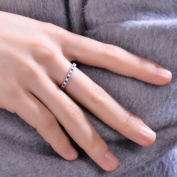 Prsteň z bieleho zlata 6122