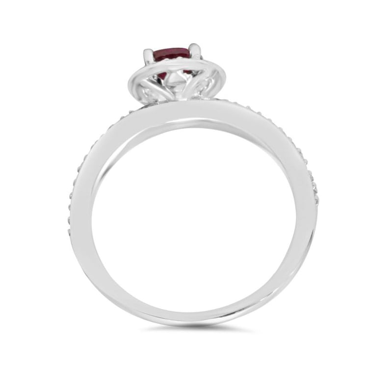 Diamantový prsteň s rubínom 1980