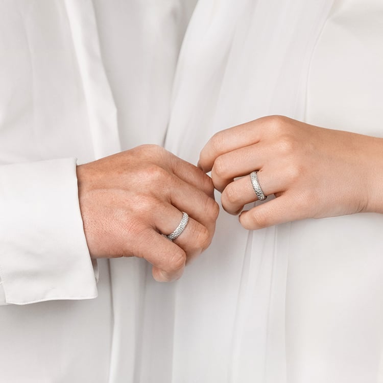 Zlaté svadobné obrúčky s atypickým povrchom Cali 155646