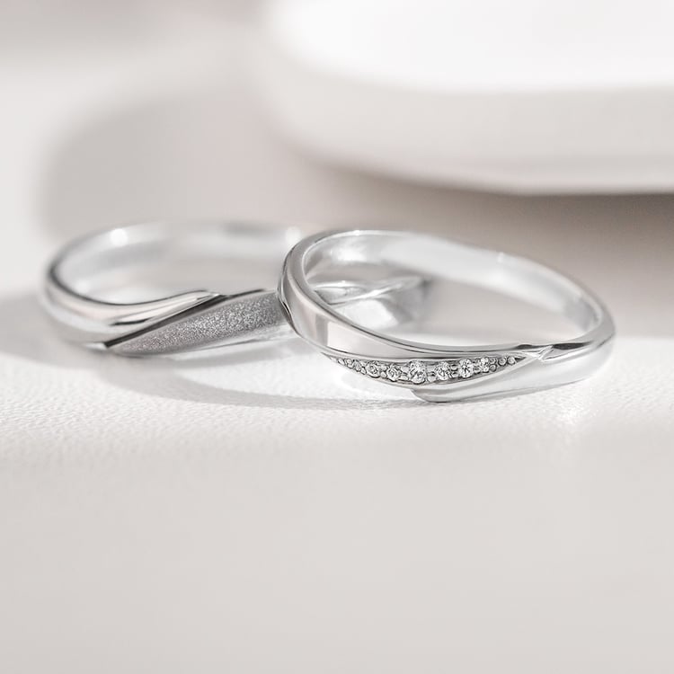 Zlaté svadobné obrúčky s diamantmi Maudo 157194