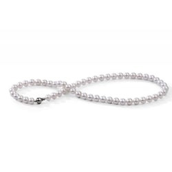 Zlatý náhrdelník s bielymi 7-7.50mm perlami Laniah