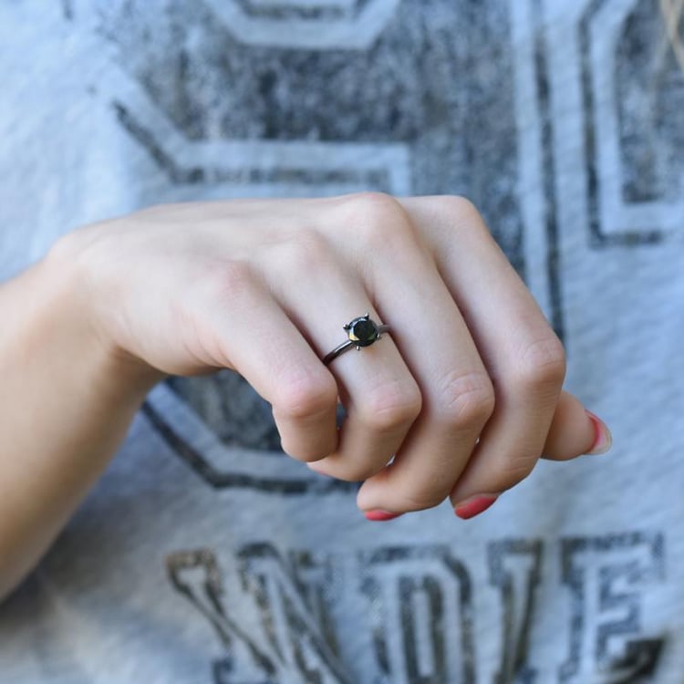 Prsteň z čierneho zlata 12143