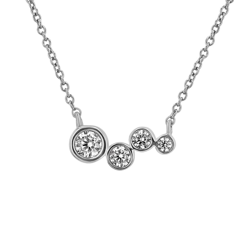 Moderný zlatý náhrdelník s diamantmi Viola 163660