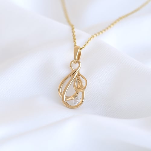 Set atypických zlatých šperkov s diamantom Malene