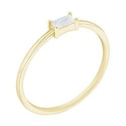 Prsteň s mesačným kameňom baguette tvaru Kumar