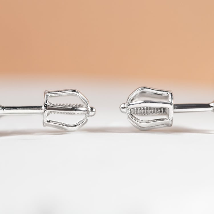 Náušnice s 2mm moissanitmi Pocky 151572