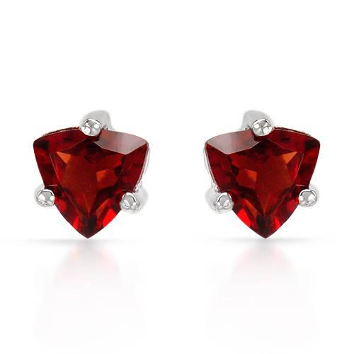 Strieborné náušnice s granátmi