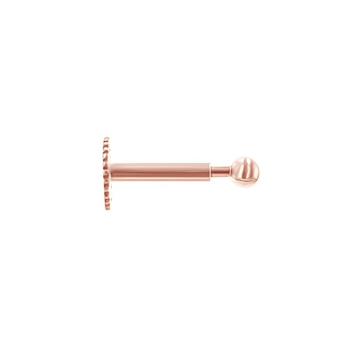 Zlatý labret piercing do ucha Vena