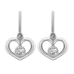 Zlaté detské náušnice srdiečka Ariel