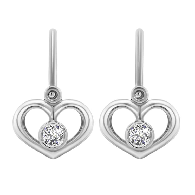 Detské náušnice zo zlata s diamantmi