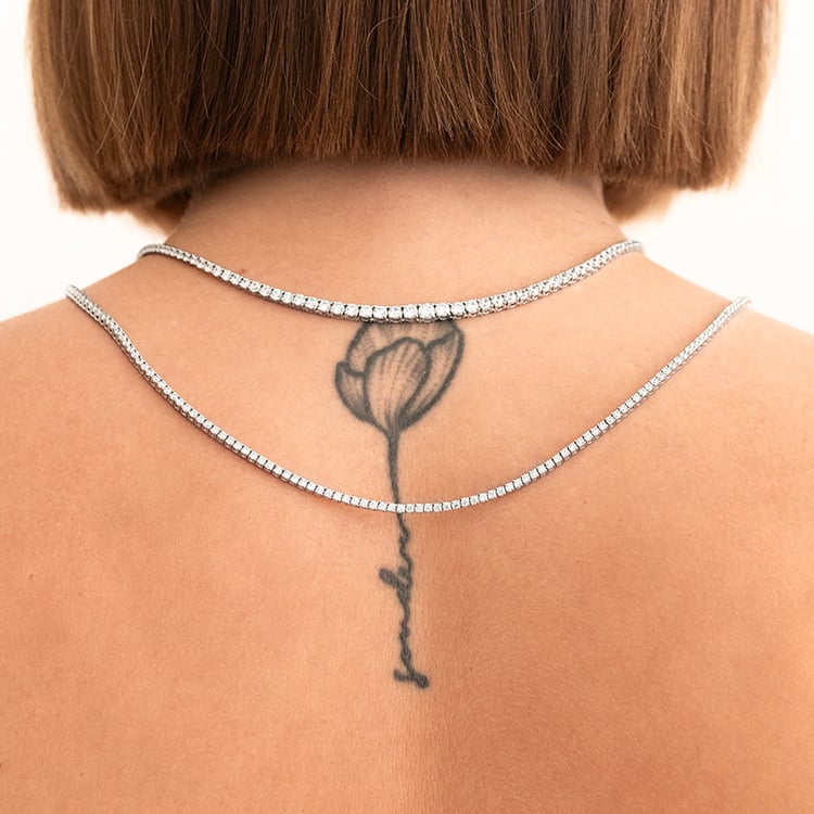 Zlatý tenisový náhrdelník s diamantmi Vicario 143258