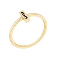 Zlatý prsteň s čiernymi diamantmi Gerdina