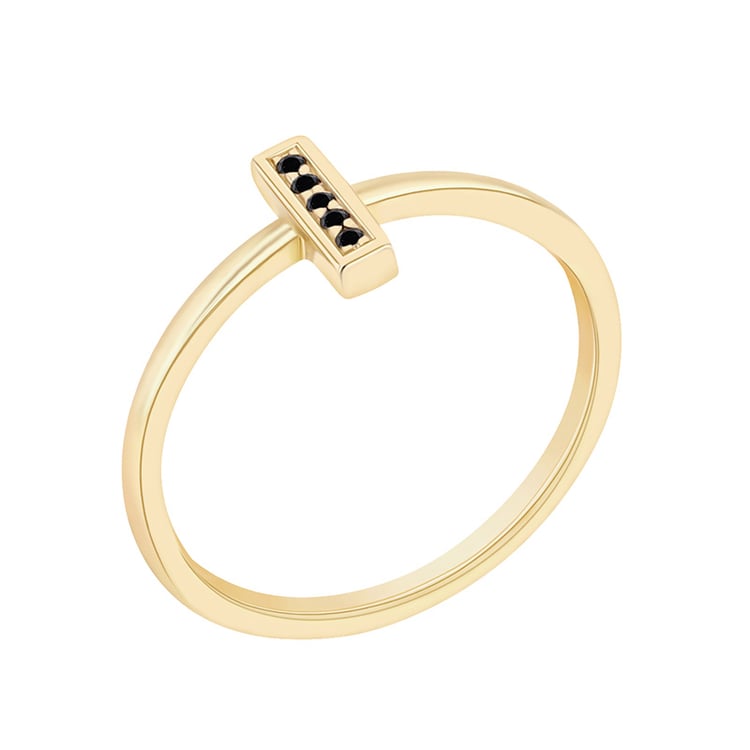 Zlatý prsteň s čiernymi diamantmi