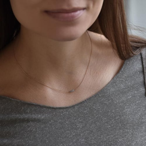 Zlatý choker s diamantovými korálkami Serah