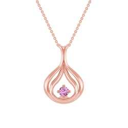 Elegantný zlatý prívesok s ružovým zafírom Havannah