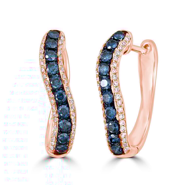 Diamantové náušnice z ružového zlata 77085