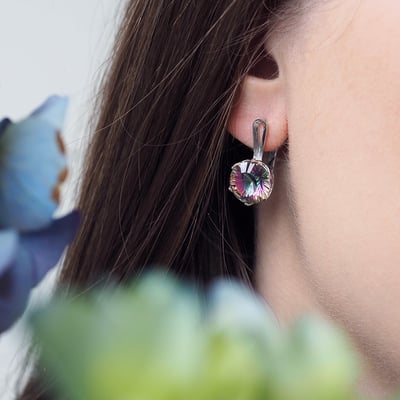 Strieborné náušnice s topásom