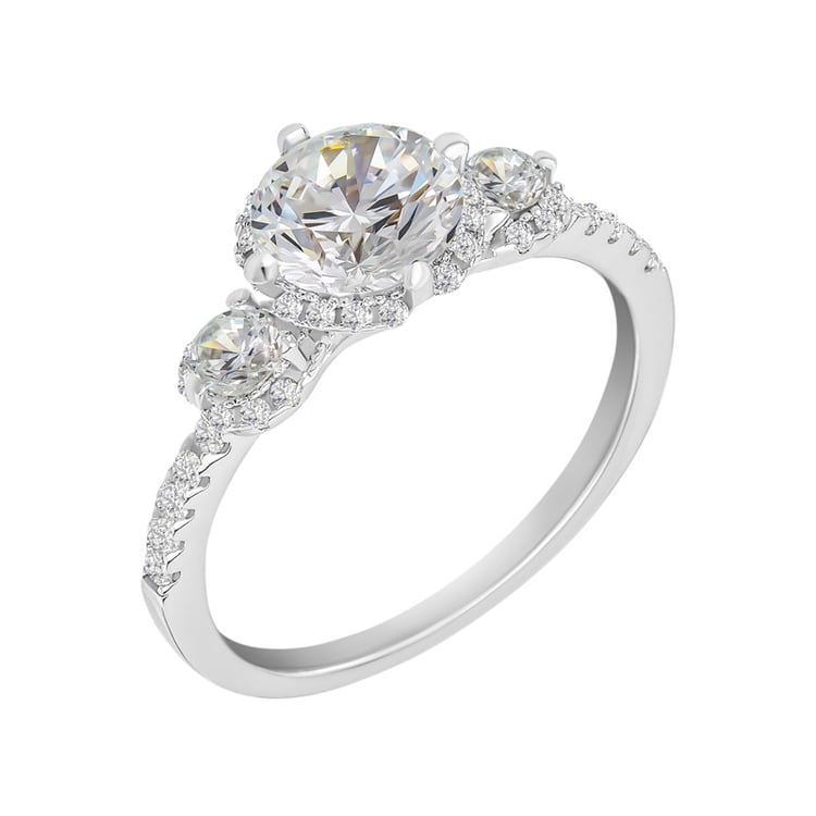 Zlatý zásnubný prsteň s diamantmi