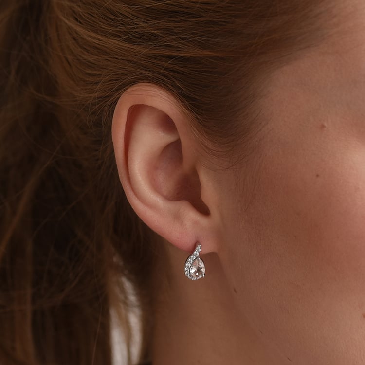 Strieborné náušnice s Morganit 60317