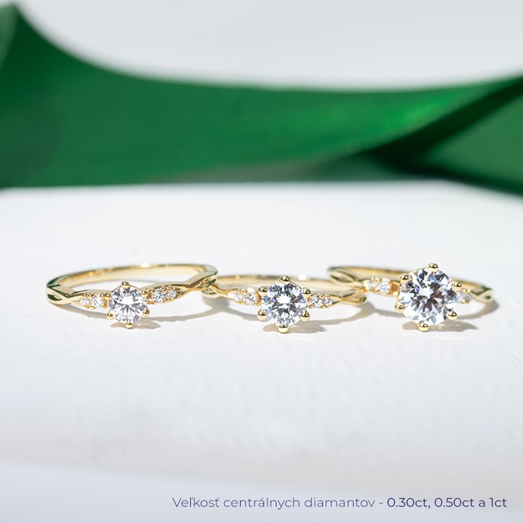 Zásnubný prsteň s lab-grown diamantmi Mileva 127808