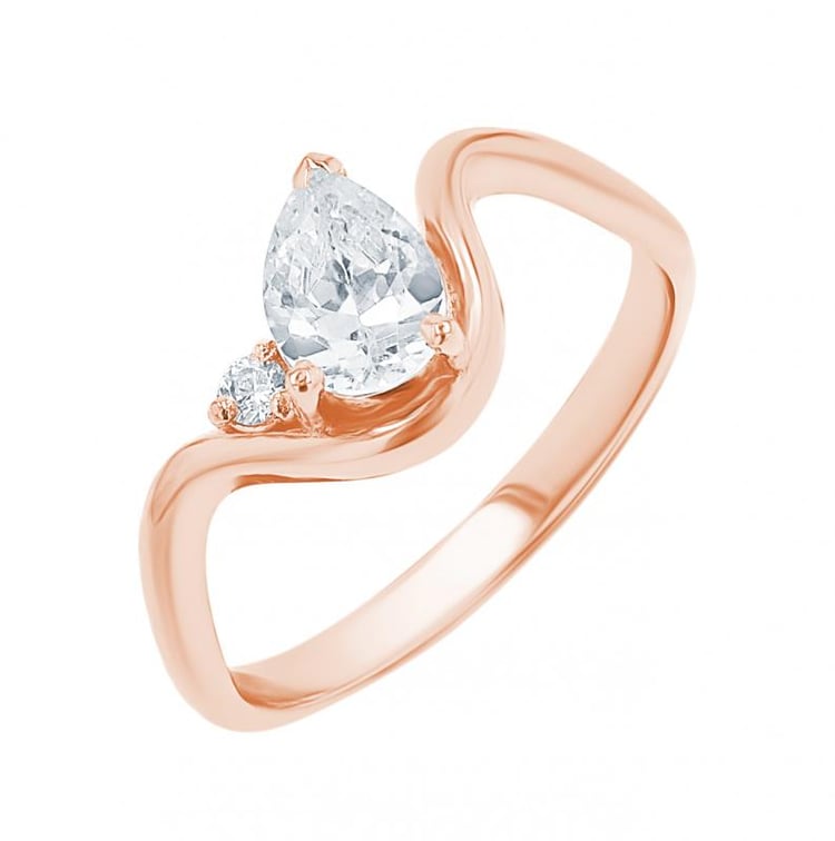 Zvlnený zásnubný prsteň 155487