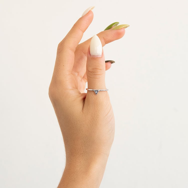 Prsteň s trillion salt and pepper diamantom Eloisa 111965