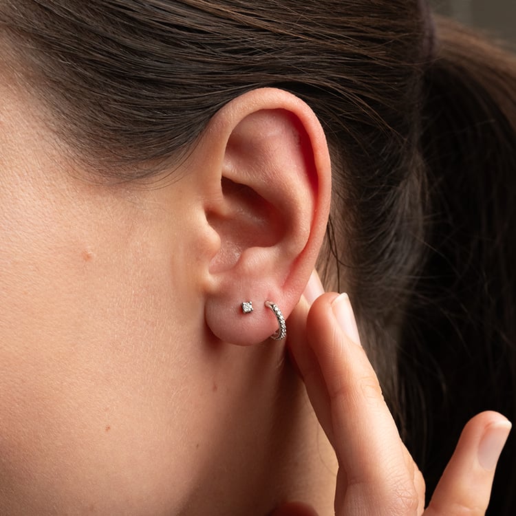 Náušnice s 2mm moissanitmi Pocky 138134