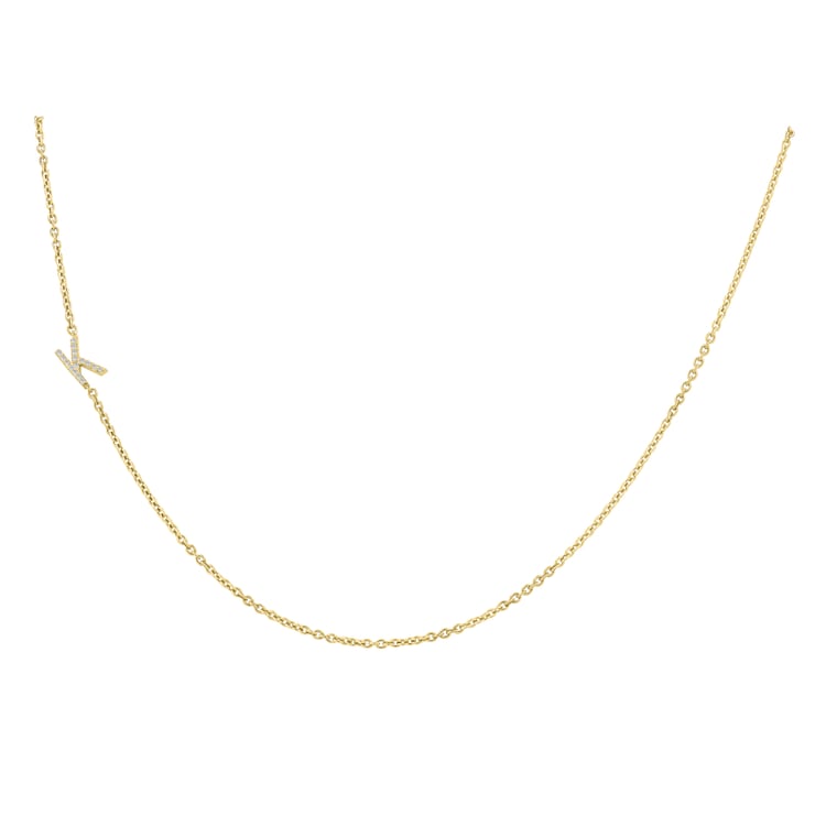 Náhrdelník s písmenom a lab-grown diamanty Lupe 152238