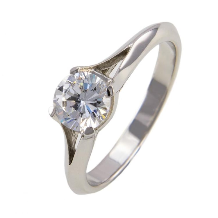 Zlatý zásnubný prsteň s diamantom Nanja