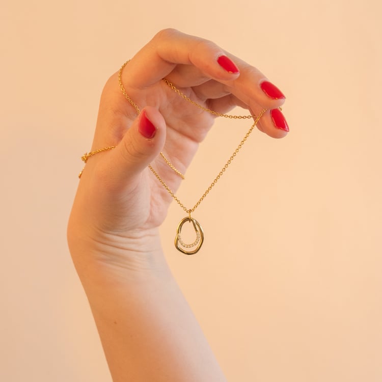 Pozlatený set šperkov so zirkónmi Zavala 101266