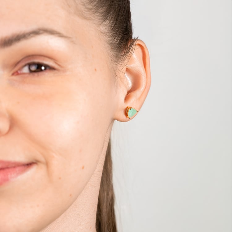 Jemné náušnice zo striebra so smaragdmi Magni 151525