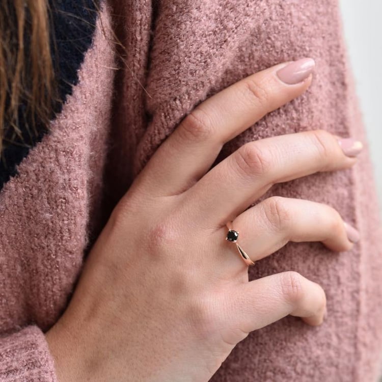 Diamantový prsteň z ružového zlata 42469