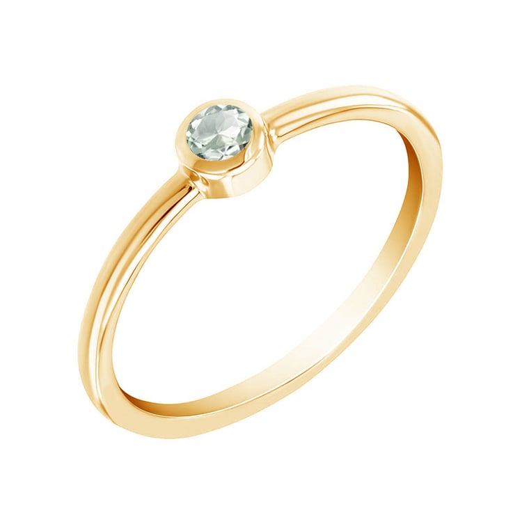 Zlatý prsteň se zeleným zafírom