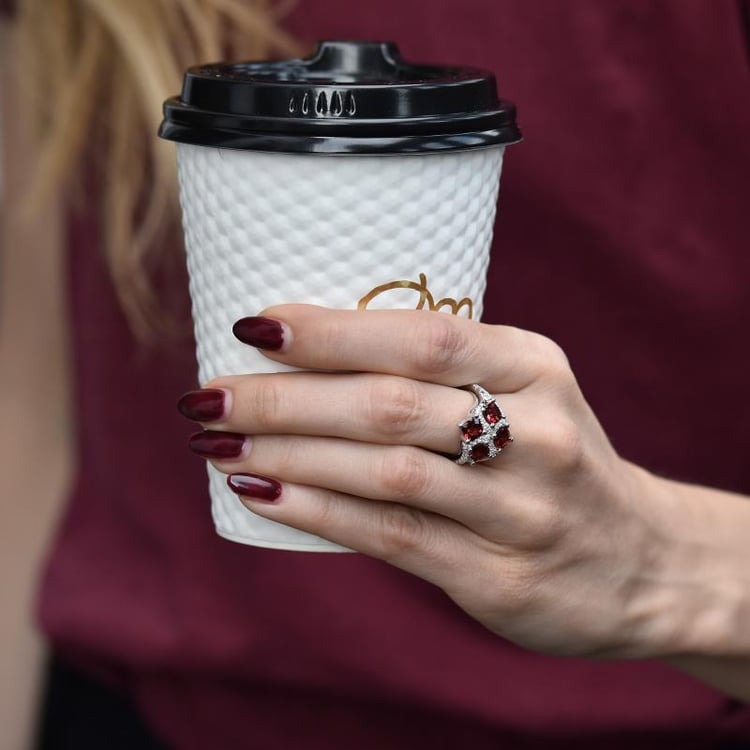 Granátový prsteň 30436