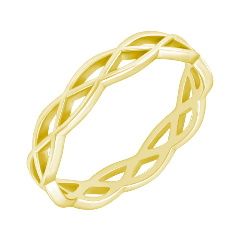 Dámsky prepletený snubný prsteň zo zlata Raee 141912