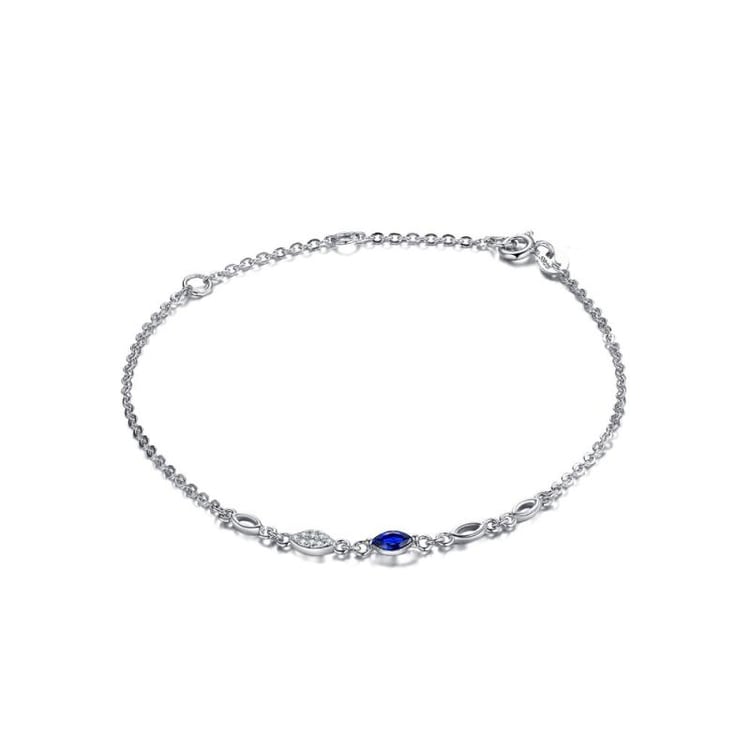Strieborný náramok so spinelom a zirkónmi Gariel
