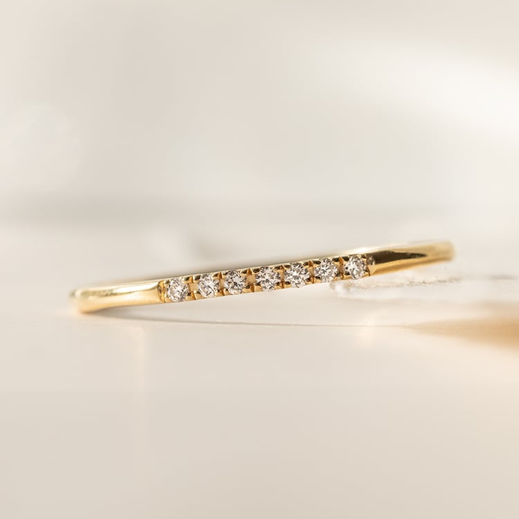 Prsteň s radom lab-grown diamantov Persis 139786