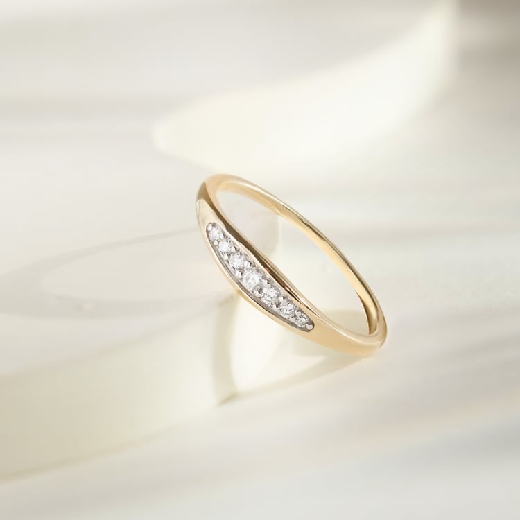 Zlatý prsteň s lab-grown diamantmi 164964