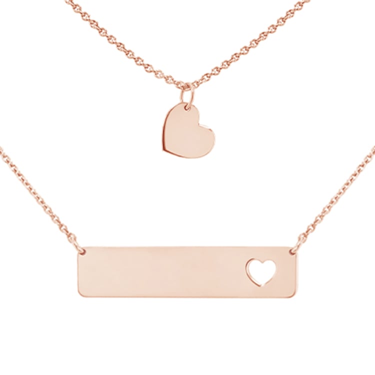 Set strieborného prívesku a náhrdelníka pre dvoch Aubrey 99604