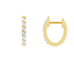 Kruhové náušnice s baguette diamantmi Arwen