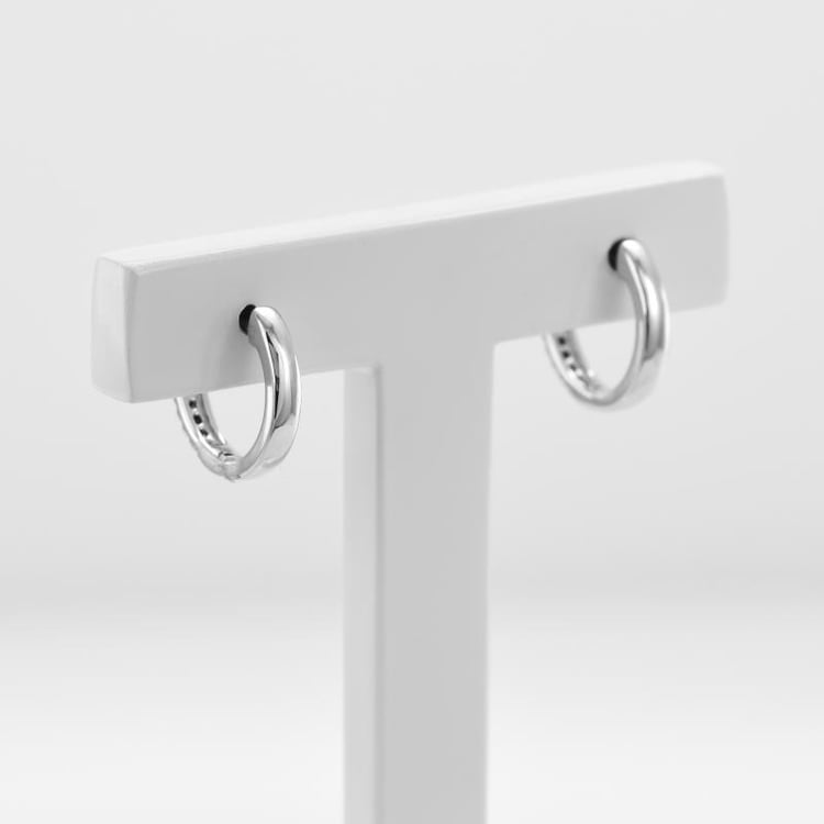 Kruhové zlaté náušnice s diamantmi 51234