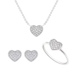 Diamantový zlatý set v tvare srdca Latia