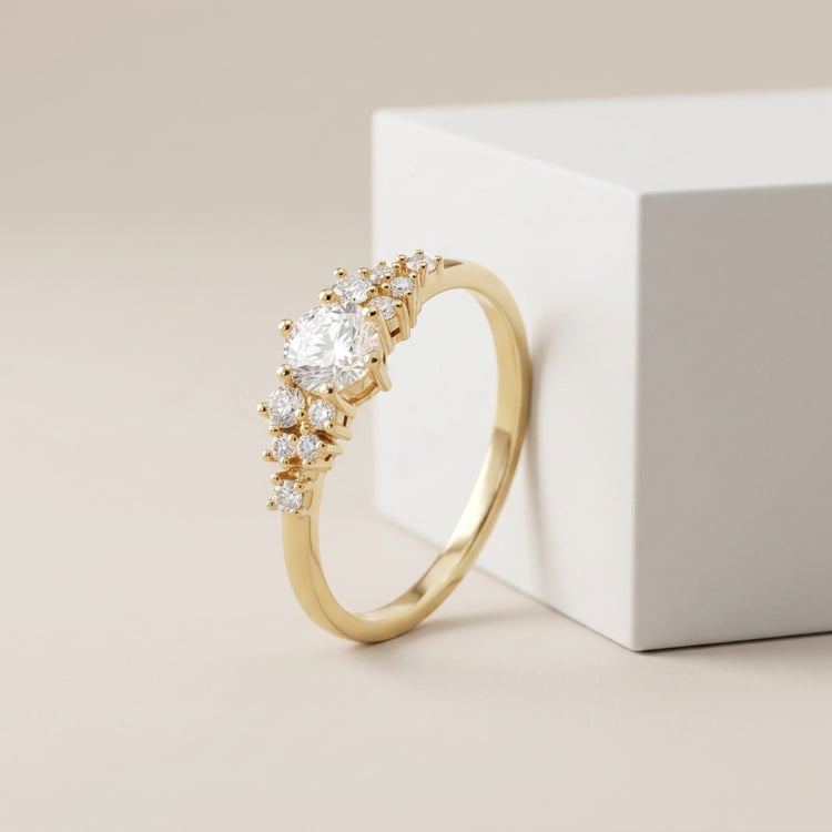 Romantický zásnubný prsteň s lab-grown diamantmi Donell 169097