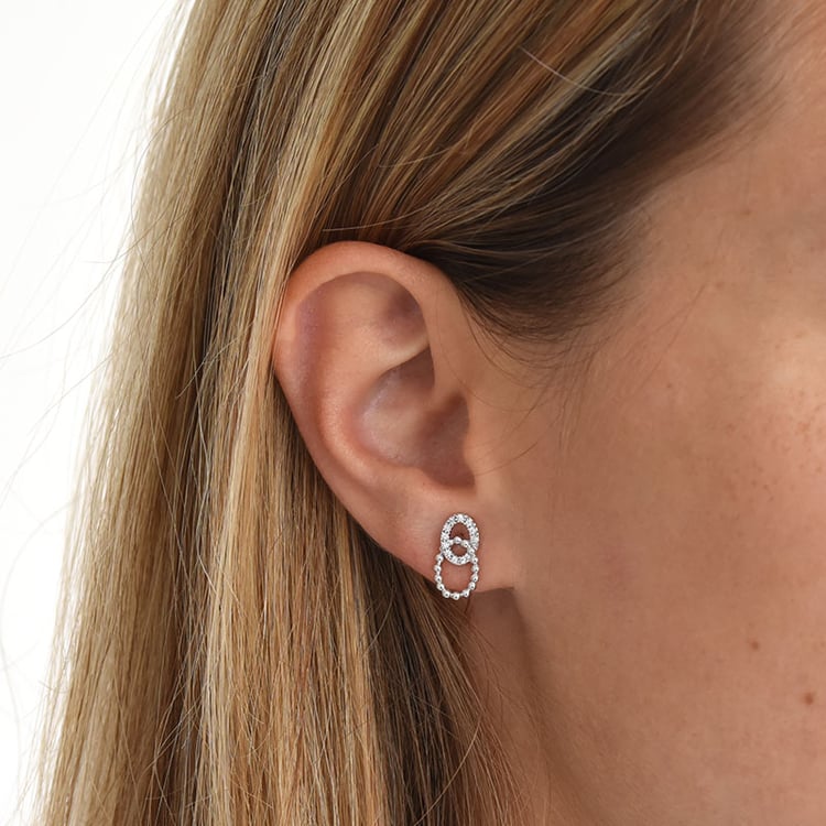 Náušnice s diamantmi zo zlata 85733