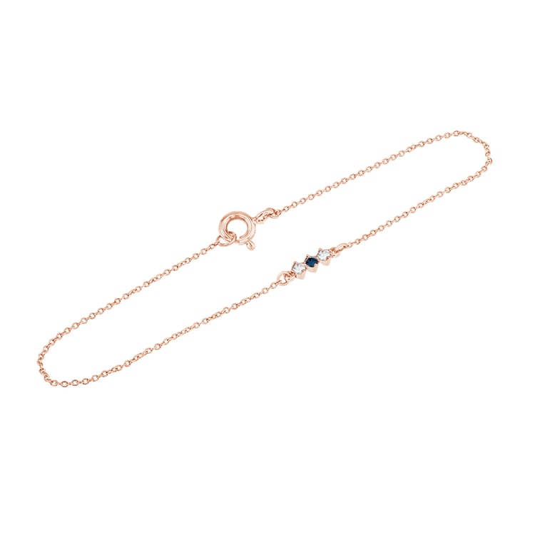 Zlatý náramok s topásmi Ruby